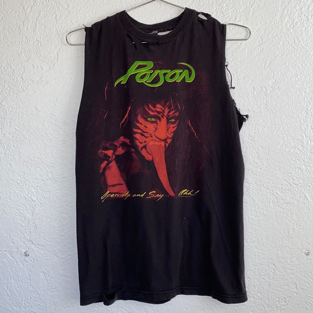 Distressed POISON t shirt